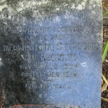 HEERDEN Jacobus Stephanus, van 1886-1936