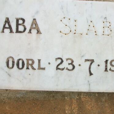 SLABBERT Baba -1956