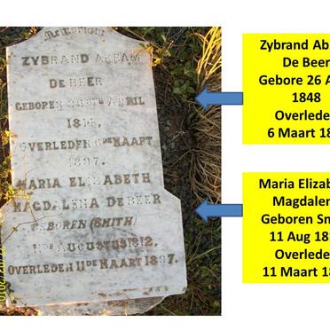 BEER Zybrand Abraham, de 1814-1897 &amp; Maria Elizabeth Magdalena SMITH 1912-1997
