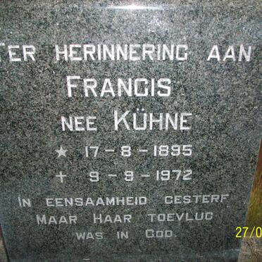 ? Francis nee KÜHNE 1895-1972