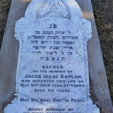 KAPLAN Jacob Isaac -1924