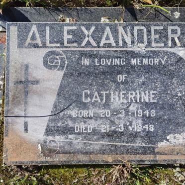 ALEXANDER Catherine 1948-1948