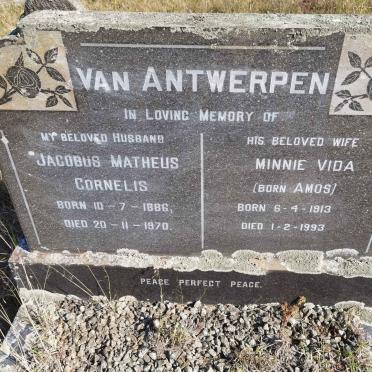 ANTWERPEN Jacobus Mattheus Cornelis, van 1886-1970 & Minni Vida AMOS 1913-1993