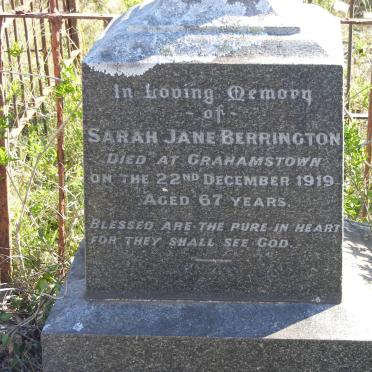 BERRINGTON Sarah Jane -1919 
