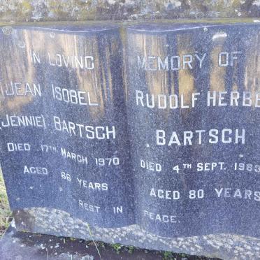 BARTSCH Rudolf Herbert -1983 &amp; Jean Isobel -1970