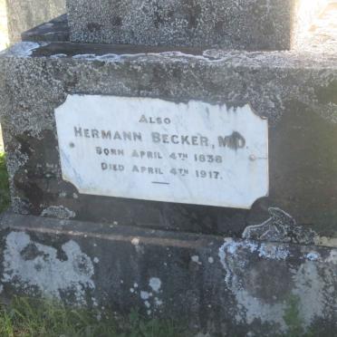 BECKER Daniel Oliver -1883 :: BECKER Albert John -189? :: BECKER Arthur James -189? :: BECKER Hermann 1838-1917 _2