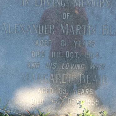 BLAIR Alexander Martin -1954 &amp; Margaret -1959