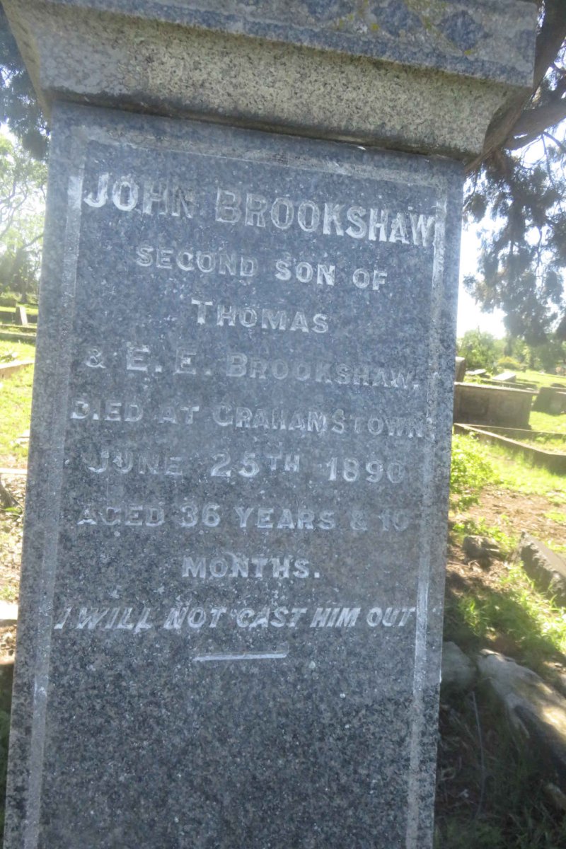 BROOKSHAW John -1890