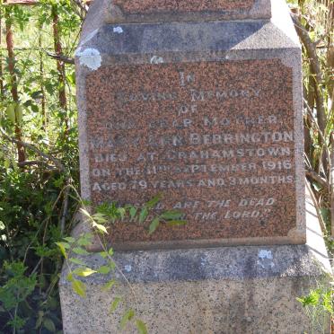 BERRINGTON Mary Ann -1916