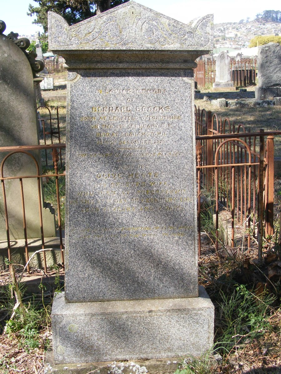 BROOKS Bernard 1818-1879 & Olive Hester -1882