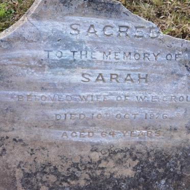 CROUT Sarah -1876