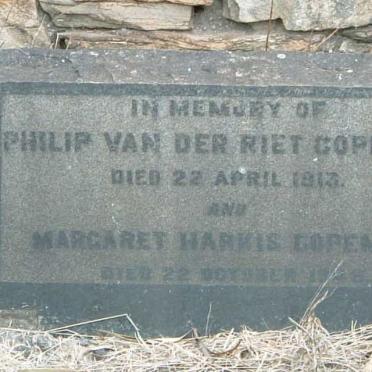 COPEMAN Philip van der Riet -1913 &amp; Margaret Harkis -1945
