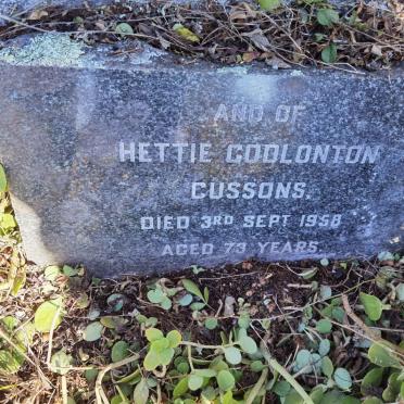 CUSSONS Hettie Godlonton -1958