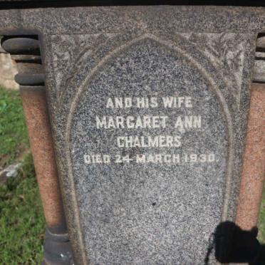 CHALMERS John Aitken 1837-1888 &amp; Margaret Ann -1930 _1