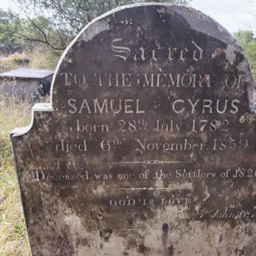 CYRUS Samuel 1782-1859