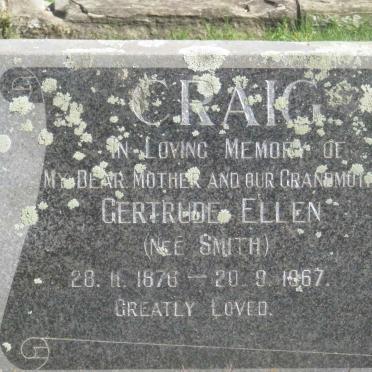 CRAIG Gertrude Ellen nee SMITH 1876-1967