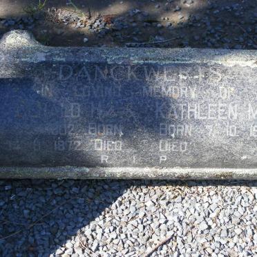 DANCKWERTS Gerald 1902-1972 &amp; Kathleen M. 1901-