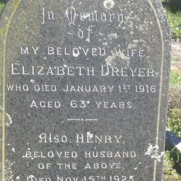 DREYER Henry -1923 &amp; Elizabeth -1916