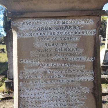 GILBERT George -1860 &amp; Mary -1862