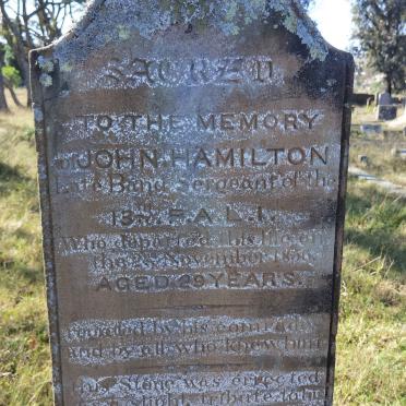 HAMILTON John -1856