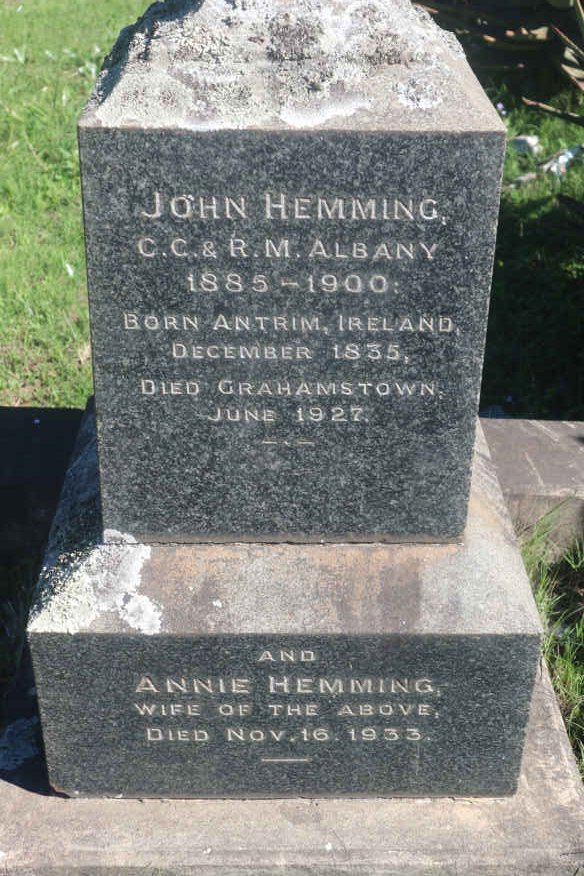 HEMMING John 1835-1927 & Annie -1933