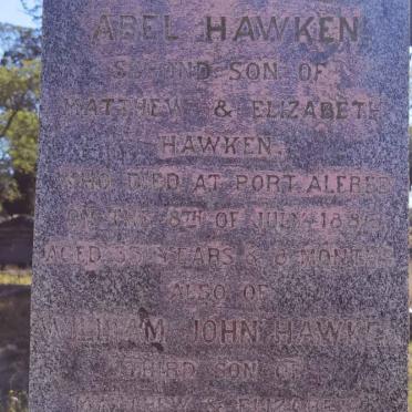 HAWKEN Abel -1886 :: HAWKEN William John -1888