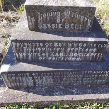 HOCHAPFEL Jessie Bell nee GALLETLY -1917