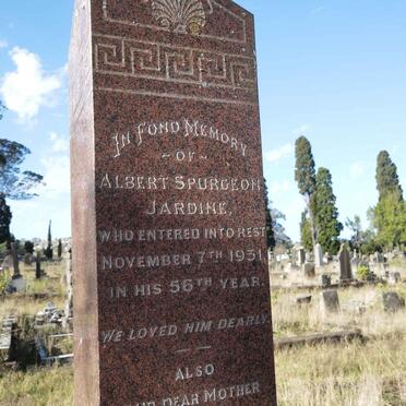 JARDINE Albert Spurgeon -1931 &amp; ? -1961