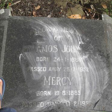 JOHN Amos 1886-1952 &amp; Mercy 1885-1955