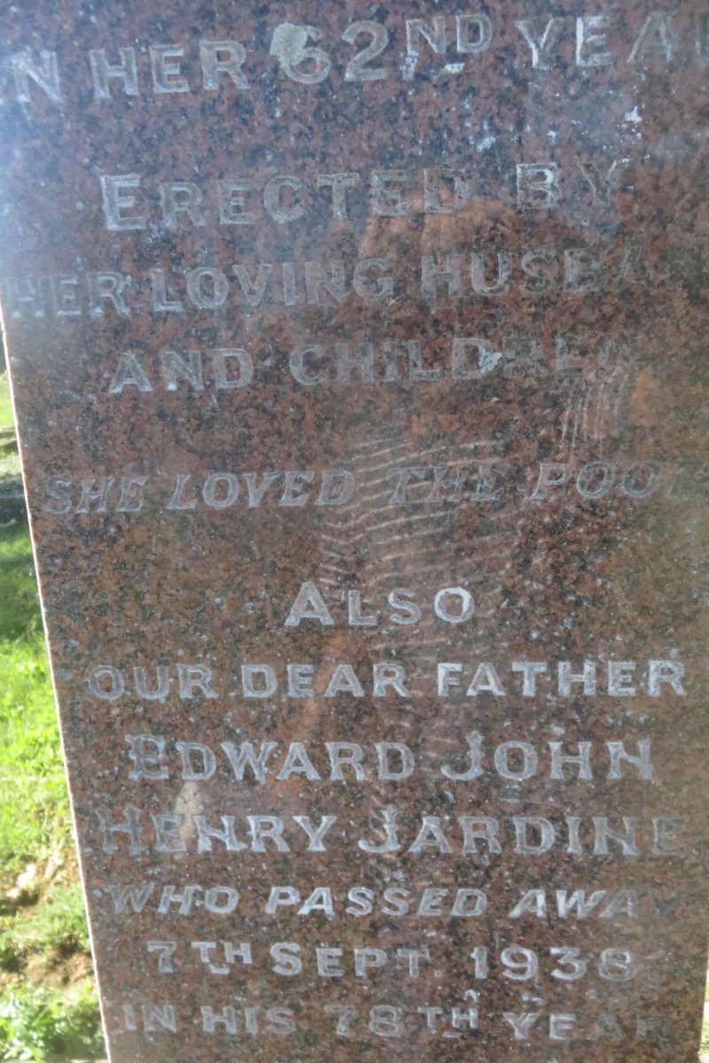 JARDINE Edward John Henry -1938 &amp; Annie Elizabeth -193?