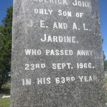JARDINE Joseph Ernest -1931 &amp; Alice Letitia WEBBER -1963 :: JARDINE Frederick John -1966