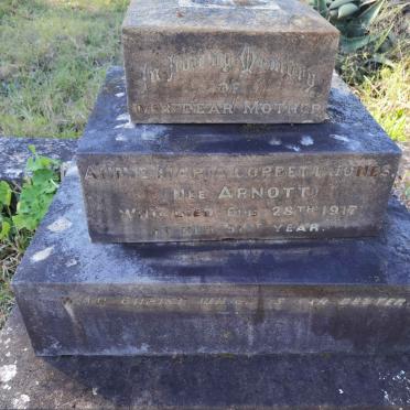 JONES Annie Maria Corbett nee ARNOTT -1917