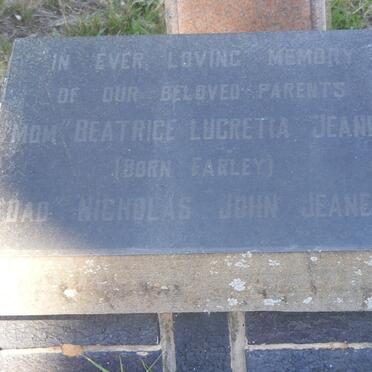 JEANES Nicholas John &amp; Beatrice Lucretia FARLEY