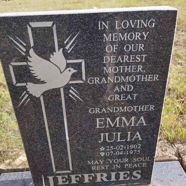 JEFFRIES Emma Julia 1902-1975