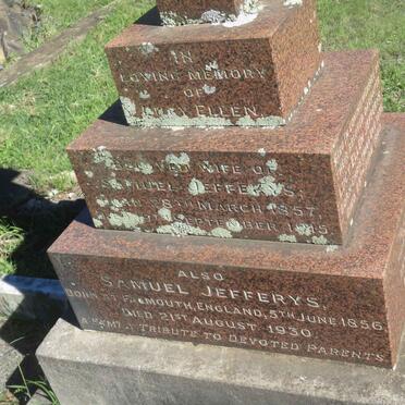 JEFFERYS Samuel 1856-1930 &amp; Lucy Ellen 1857-1915