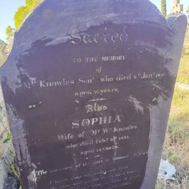 KNOWLES Snr. -1848 :: KNOWLES Sophia -1855