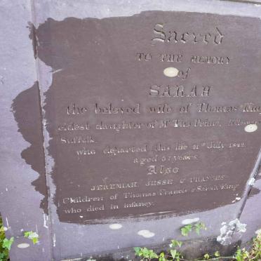 KING Sarah -1842 :: KING Jeremiah :: KING Jesse :: KING Frances