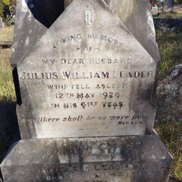 LEADER Julius William -1928 &amp; Nellie E. -1943