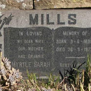 MILLS Myrtle Sarah 1896-1972