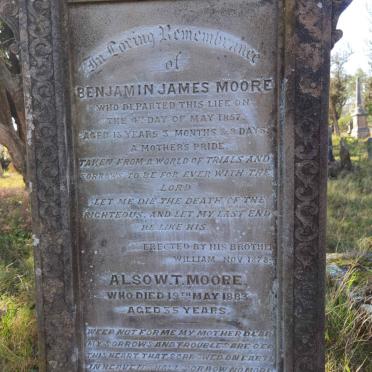 MOORE Benjamin James -1857 :: MOORE W.T. -1883