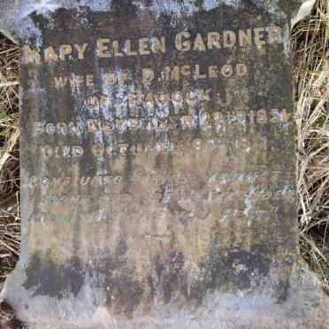 MCLEOD Mary Ellen nee GARDNER 1851-1911