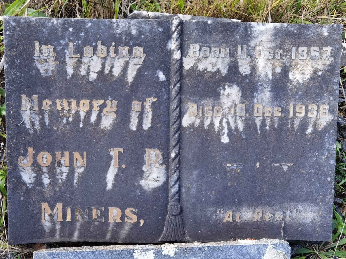 MINERS John T.R. 1867-1938