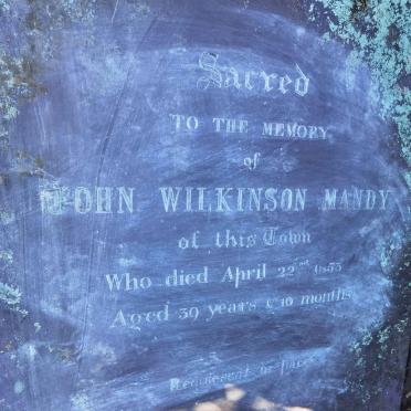 MANDY John Wilkinson -1853