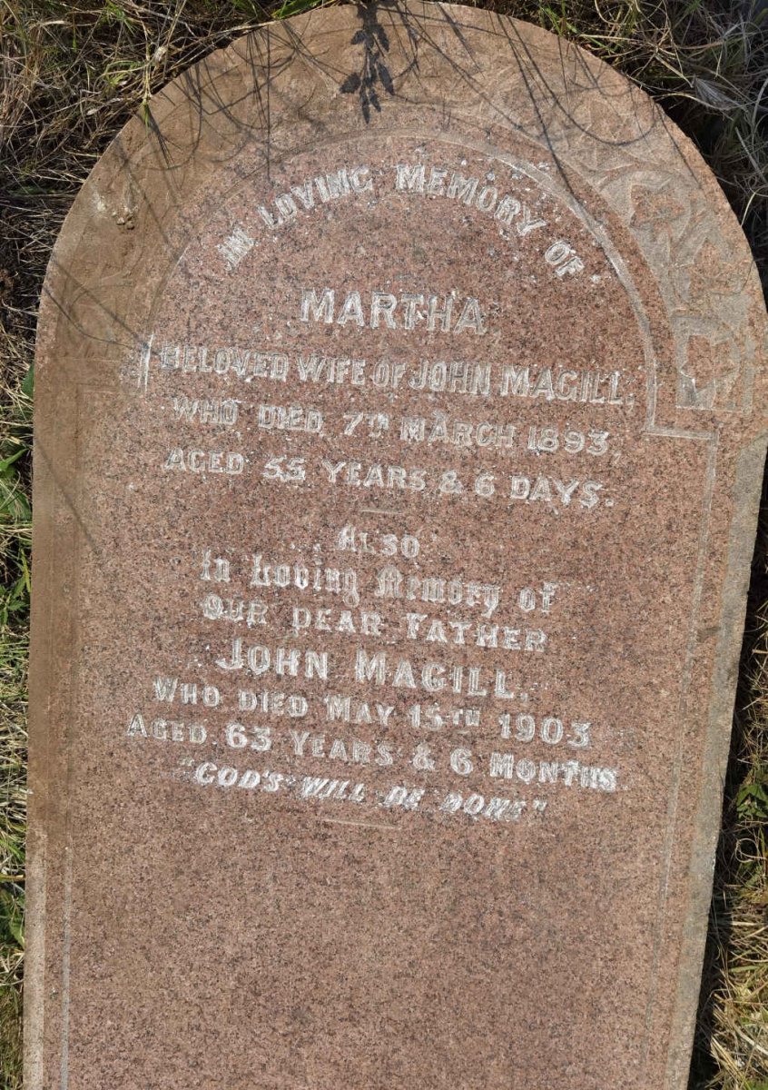 MAGILL John -1903 &amp; Martha -1893