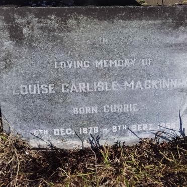 MACKINNON Louise Carlisle nee CURRIE 1879-1956