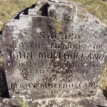 MULLHOLLAND John -1888 :: MULLHOLLAND Mary