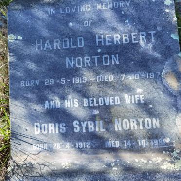 NORTON Harold Herbert 1913-1979 &amp; Doris Sybil 1912-199?