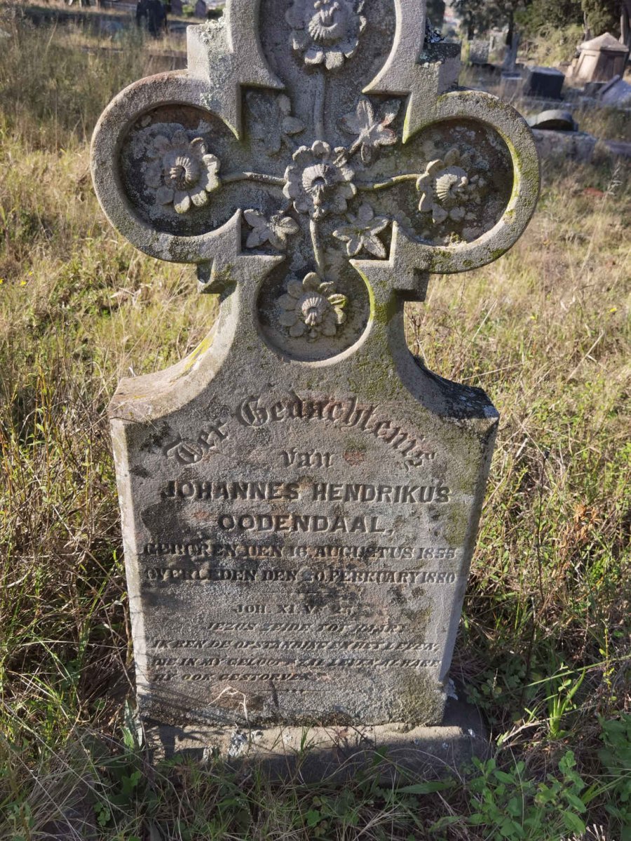 OODENDAAL Johannes Hendrikus 1855-1880