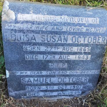 OCTOBER Louisa Susan 1865-1943 :: OCTOBER Samuel 1907-1944