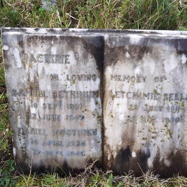 PACKIRIE Samuel Rethinum 1921-1947 :: PACKIRIE Daniel Moothien 1924-1947 :: PACKIRIE Letchimie Sellam 1911-1930